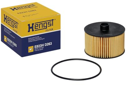 HENGST - Ölfilter E823H D263 - Öl-Filtereinsatz für KFZ - Hochwertiger Motorölfilter für KFZ mit Otto- oder Dieselmotor - Robuster Ölfilter mit hoher Schmutzaufnahmefähigkeit