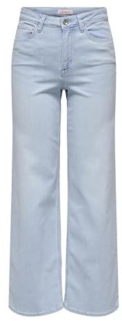 ONLY Female Jeans mit weitem Bein ONLMADISON Hohe Taille Weiter Beinschnitt Jeans
