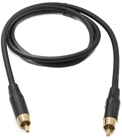 System-S Audio Cinch RCA kabel 100 cm 1 polig kontakt till kontakt adapter i svart