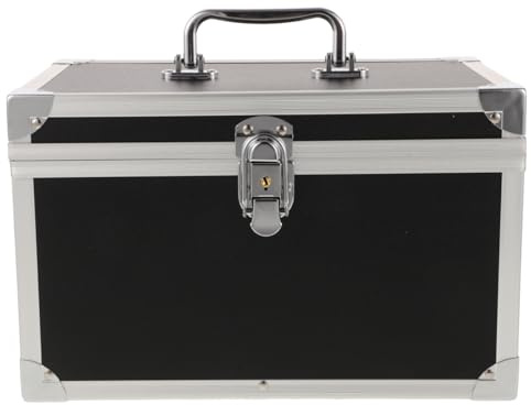 ibasenice Aluminum Alloy Portable Tool Box 11.81X7.48X7.08In Small Carrying Case with Weather-Resistant Scratch-Resistant Exterior and Comfortable Handle for Tools and Props Storage