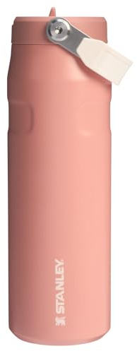Stanley IceFlow Flip Straw 2.0 Water Bottle 24 Oz - Built in Straw for Travel and Sports, Lightweight Leak Proof, Stainless Steel Vacuum Insulated, BPA Free, Sienna