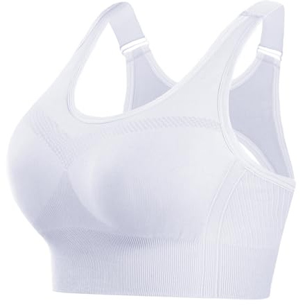 Litherday Reggiseno Sportivo Donna Racerback con Aperture Palestra | Tessuto Elasticizzato Traspirante, Senza Ferretto, Coppe Removibili E Fascia Ampia, Doppia Apertura Per Yoga E Palestra Casa