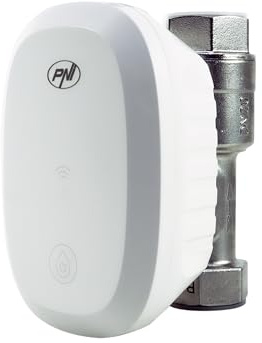 PNI Válvula de agua inteligente PNI-SV180P SV180 PRO, conectividad Wi-Fi, IP65, DN20, aplicación Tuya 3/4, compatible con Amazon Alexa y Google Home