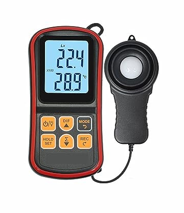 ZKLGS Luxómetro, 5PCS Diseño LCD Digital Split Type Lux Meter Mini Iluminómetro De Mano Probador De Medición con Dos Modos De Grabación