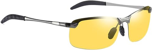 Genérico Gafas de Seguridad de Transición | Gafas Que Cambian de Color | de Conducción Polarizadas Antirreflejantes Protección UV400 Accesorios Equipo Ciclismo Deportes Exteriores