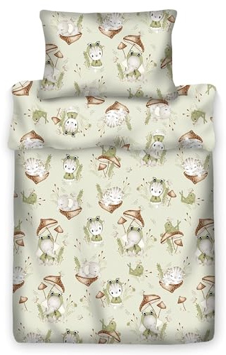PinkZebra Biancheria da letto per neonati e bambini: Coperta 100 x 135 cm + Cuscino 40 x 60 cm, biancheria da letto per neonati in 100% cotone, standard Öko-Tex 100 con cerniera, Prodotto nell'UE