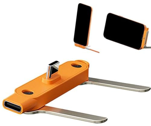 Cavo di ricarica super veloce 240 W con supporto girevole a 360°, cavo di ricarica rimovibile 2 in 1 e supporto per cellulare per giochi（Include solo il supporto per telefono, non il cavo dati）