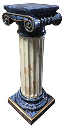 Wohndesign - Colonna Greca per Fiori in Marmo e Oro, Stile Antico