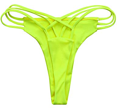 Brasileno Bikini Tangas Mujer Playa Traje de baño Bikinis Bottoms Pantalones Cruzados elásticos Verano Braguitas de Baño riou