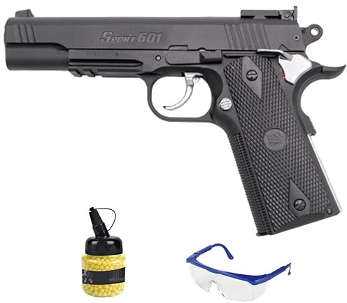 Sport 601 (Muelle) | Pistola de Airsoft Calibre 6mm (Bolas de plástico PVC 6mm) + Gafas de protección