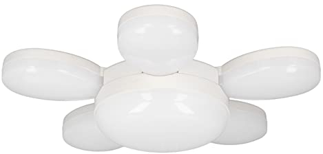 Acouto Faltbare LED-Garagenleuchte, 50 W, 8000 Lm, 6500 K Weiöes Licht, E27-E26-Sockel, für Lagerbalkonkorridor, Einfache Installation