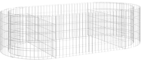 Makastle Parterre surélevé en Gabion, jardinière en Cage à Pierre, Lit Surélevé à Gabion, Parterre de Fleurs Jardin Terrasse Extérieur Jardinière, Panier à Pierres, Fer galvanisé 200x100x50 cm