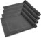 Lumaycens 4er Pack grau Badvorleger Badematte, 50 x 80 cm, Badezimmerteppich, rutschfest, waschbar, Badezimmerteppich aus 100% Baumwolle, hochwertiger Stoff, wiederverwendbar