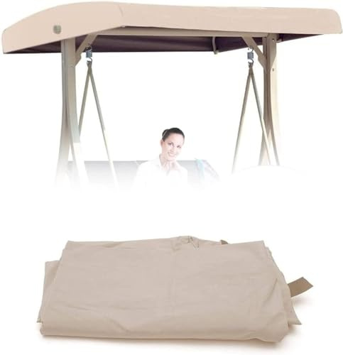 DFANCE Techo De Repuesto para Columpio De Jardín Universal Toldo Balancin Jardin 2 3 Plazas Fundas para Columpio Exterior Toldo Recambio Balancin para Patio Jardín,Beige(Color:Beige)