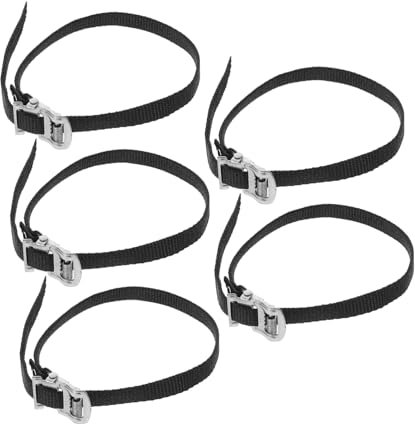TOGEVAL 5stücke Fahrradpedalriemen Heimtrainer-pedalriemen -fußstützenriemen Verstellbare Fahrradriemen Ersatzriemen Fahrradgurte Fahrrad-fixbänder Fahrrad-pedalriemen