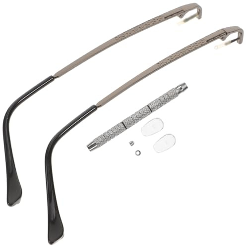 BESTYASH Kit De Réparation De Lunettes Avec Tournevis Branches De Lunettes Plaquettes Nasales Et Vis Pour Réparation Montures De De Vue Et De Soleil