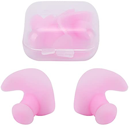 Tappi per le orecchie da nuoto Morbido gel di silice Impermeabile antipolvere Sport acquatici Tappi per le orecchie da nuoto per la protezione dell'udito (massa rosa)