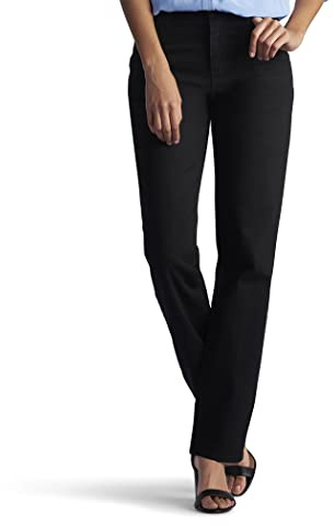 Lee - Jeans da Donna, vestibilità Rilassata, in Cotone, Gamba Dritta - Nero - 44 Lungo