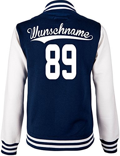 EZYshirt® Kinder College Jacke mit Wunschnamen und Wunschnummer Brannon