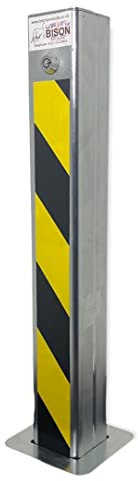 Ramco Telescopic Driveway Security Bollard 540mm High – Anti-Drill Lock, Parking Post, Zinc Coated, Flush-Fit Square Top, 3 Keys, Keyed Alike Option