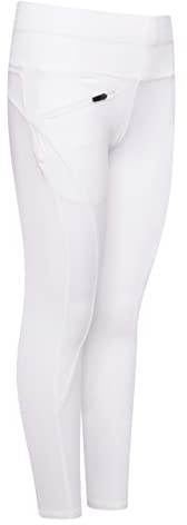 Euro-Star Easy Rider by - Leggings da equitazione Dietse Full Grip per bambini, colore: Bianco
