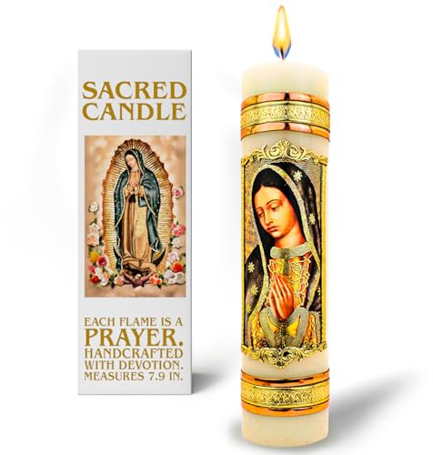 The Magnificient Prayer Candles Collection - Our Lady of Guadalupe Religious Candles - Catholic Candle cirios religiosos catolicos Jesus Candle st Jude - veladoras mexicanas velas para bautizo