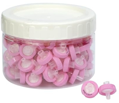 100 stycken 13 mm PTFE sprayfilter hydrofilic 0,22 om porstorlek