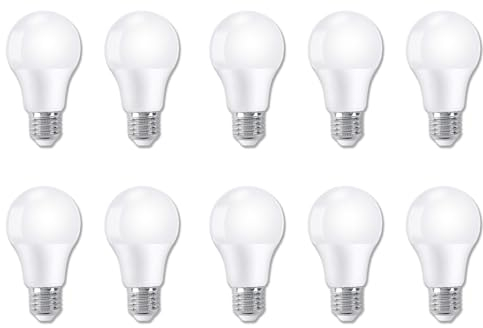 HUAMu E27 LED Warmweiß Glühbirne, 3W ersetzt 30W, 300 Lumen, A60, 2700K Warmweiß, 200° Abstrahlwinkel, 10er Pack