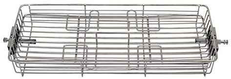 Rostfritt stål grillkorg BBQ roterande ugnsburställ stor för 30–40 L ugn