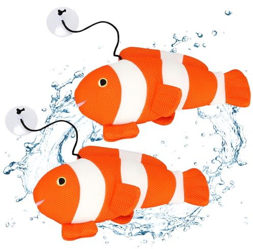 BlyeMichdi 2 assorbitori per vasca idromassaggio, a forma di pesce, spugna riutilizzabile che assorbe l'olio, Hot Tub Whirlpool, set di pulizia per piscina e spa