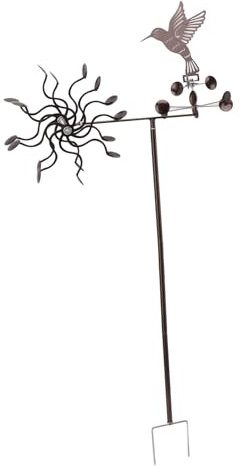 WGFOIP Hilanderos de Viento, Molino de Viento de Metal, Escultura de Viento, Molinos de Viento, Adorno de Césped para Exteriores, Patio, Jardín