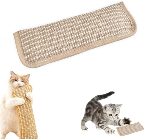 Kattmynta kickerkudde, kattmynta kattleksaker, klösdyna i sisal, bitbeständig kattunge tandsprickningsleksaker, interaktiv tuggleksak, dubbla hamparep katt tuggleksaker för tandsprickning, lek och