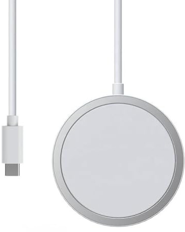 for iphone 15 Chargeur 【MFi Certifié】 15W Chargeur Induction,for iPhone Rapide Magnétique sans Fil Compatible avec iPhone 16/17/15/14/14 Plus/14 Pro/14 Pro Max/13/12/11/X/XS/SE/XR - Argent