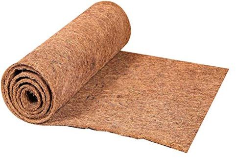 Riuulity Kokosfiber Reptilmatta, Reptilmatta Reptildyna Tvättbart Substrat för Ormar Ödlor Sköldpaddor Absorberande för Tank (Brun)