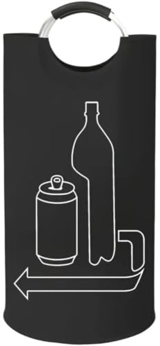 Lamdbao Large Capacity Empty Bottle & Can Collector Bin 115l Bottle Recycling Storage Bag with Handle, Folding Recycling Organizer for Kitchen, Garage and Pantry