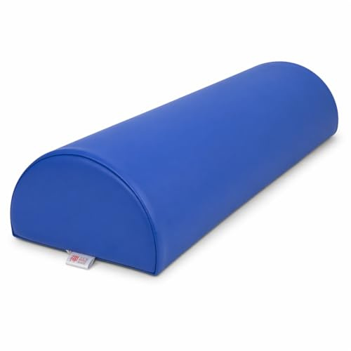 Zen – Medio Rodillo Pilates de camillas de Masaje y Fisioterapia - Medio Rodillo Espuma de posicionamiento para Cuello y Rodillas Azul