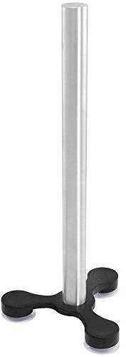 COM-FOUR® Portarotolo da cucina con ventosa, portarotolo per cucina | portarotolo in acciaio inossidabile - portarotolo da cucina da appoggiare 31cm