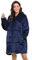 Sendowtek Hoodie Blanket for Women, Oversized Wearable Blanket Loose Style Soft Warm with Giant Pocket Plush Fleece Cosy Pajama Jumper oodie Blanket Fit for Adults Women Men Teens (Navy blue)