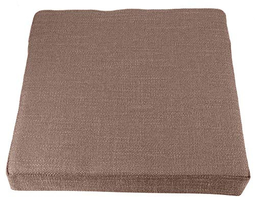 Tapis de méditation, coussin amovible, épaissi pour sol, yoga, cérémonie du thé, décoration de fenêtres, méditation (lin carré marron)