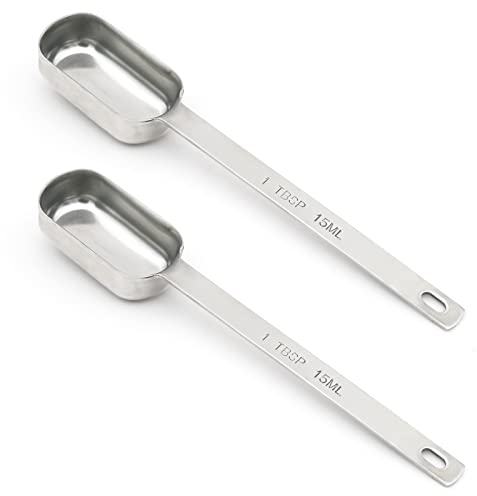 2PCS 1TBSP(15ML) Measuring Spoon, Stainless Steel Long Handle Teaspoons