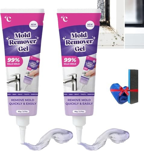 Vexclean Gel dissolvant de moisissures – Gel nettoyant puissant pour la maison, très efficace en pénétration, pour les espaces de carrelage de salle de bain et de cuisine, les murs et les joints