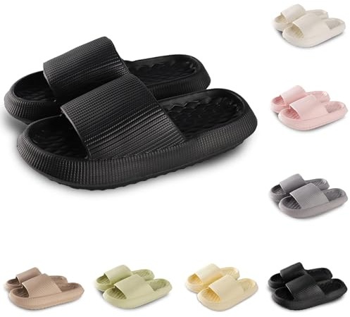 LKRSEEF Chaussons pour Homme Femme Douche Confort Antidérapants Claquette Décontracté Leger Intérieur Chausson Piscine Chic Élégante Sandales Couleur Pure Été Grande Taille
