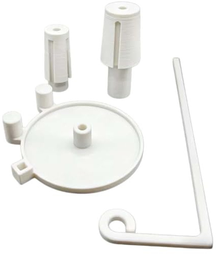 Máquina de coser, soporte vertical de cono de hilo grande y alimentador de bobina, guía de hilo antienredos para carretes de plástico, herramienta de accesorios de costura estable (blanco)