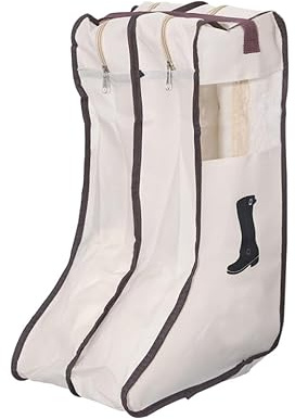 VORCOOL Shoe Cover Dust Cover Waterproof Nonwoven Fabric Storage Bag for Boots Zippered Organizer for Travel Hiking and Camping Fits Most Leather and Cowboy Boots - Size L