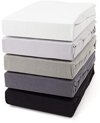 Zestri Boxspringbett Spannbettlaken Weiß 180-200 x 200 cm Spannbetttuch - 160 g/m² Baumwolle - Steghöhe 40 cm Wasserbett