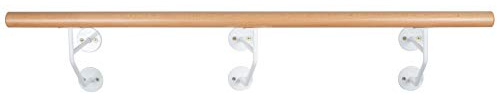 Barre de ballet en bois - Support mural stable - 1 à 3 m de long (2.0)