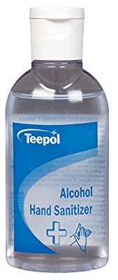 Teepol Alcohol Hand Sanitizer 50ml - Moisturising Hand Sanitizer Gel - Non Sticky - Fast-Acting & Effective Against 99.9% of Germs - Pocket Size, 50ml