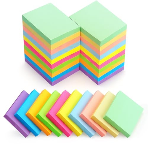 30 Pads Sticky Notes 1.5x2 Self-Stick Notes 10 Bright Multi Colors Sticky Notes 60 Sheet/Pad