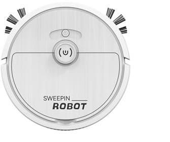 Sopande robotrengörare vit/ABS | 90 minuters körtid | 1 500 Pa sugkraft | 3 rengöringslägen | Sopande sugmopp | mopphuvud (vit)