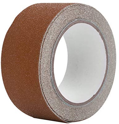 VIFERR Nastro Adesivo Antiscivolo 5Mx5cm PVC Nastro Antiscivolo di Sicurezza ad Alta Trazione Strisce Adesive per Interni e Esterni (Caffè)